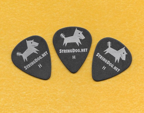 3 StringDog Black Snappers 351 Delrin guitar picks all heavy gauge