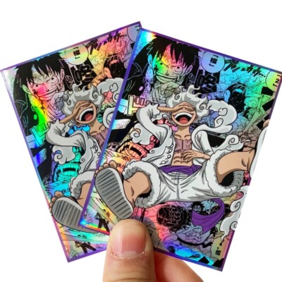 Trading Card ONE PIECE Luffy Holographic OPCG Card Sleeves 66X91mm Standard  Size