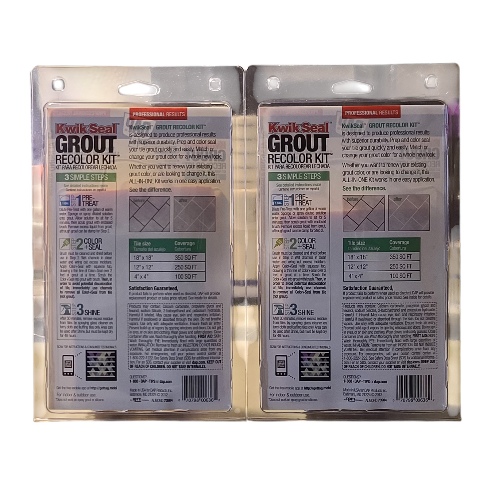 2 Pack Dap Almond Grout Cleaner & Recolor Kit