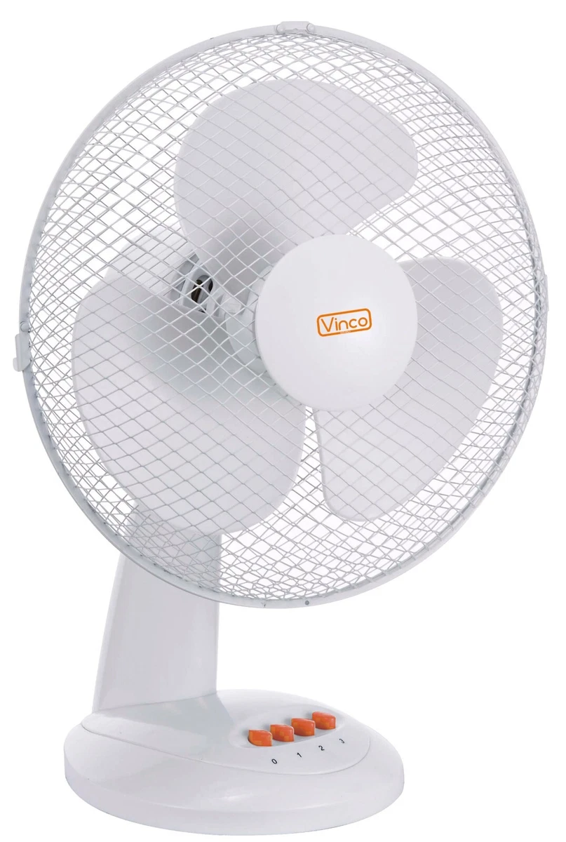 JATA JVVM3026 Ventilatore Da Tavolo 45W, 3 Velocità, Oscillante E Inclinabile, Altezza 53 Cm, Griglie In Metallo