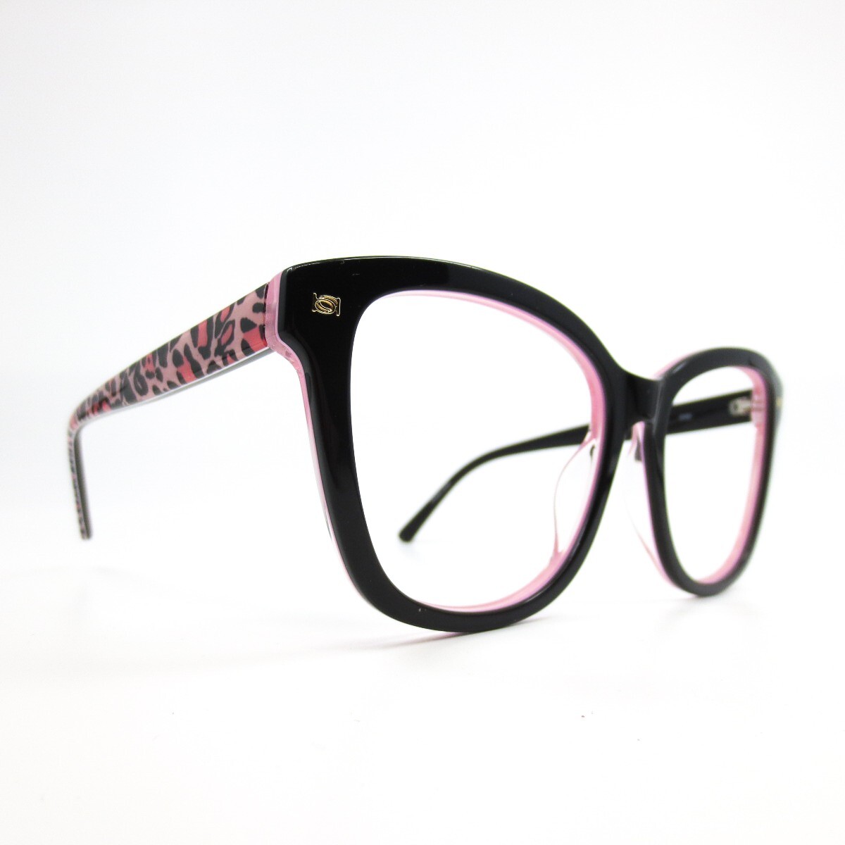 Bebe Eyeglasses Frames BB7234 001 JET Black Clear Pink 