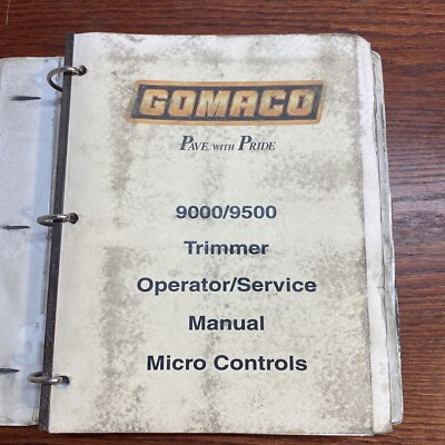 #ad Gomaco 9000 9500 Trimmer Operator Service Manual 9500 Parts Manual $45.00