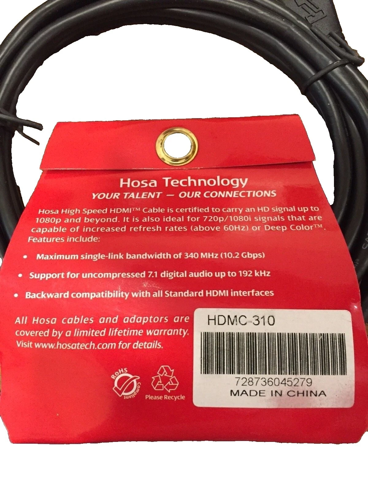 Accesorios para TV y vídeo Hosa Technology