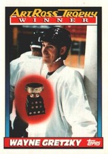 Wayne Gretzky Los Angeles Kings Art Ross Trophy: 1991-92 Topps Hockey #522 NRMT