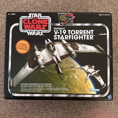 Kenner Star Wars The Clone Wars Republic V-19 Torrent Starfighter Neu