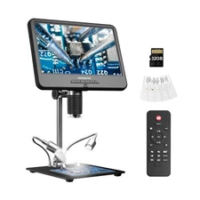 Andonstar AD210 10.1 Inch LCD Digital Microscope for Adults, Soldering Micros...