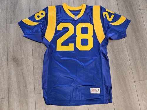 Ripon Marshall Faulk Authentic Jersey 48 XL St Louis Rams Rare USA Blue Home LA