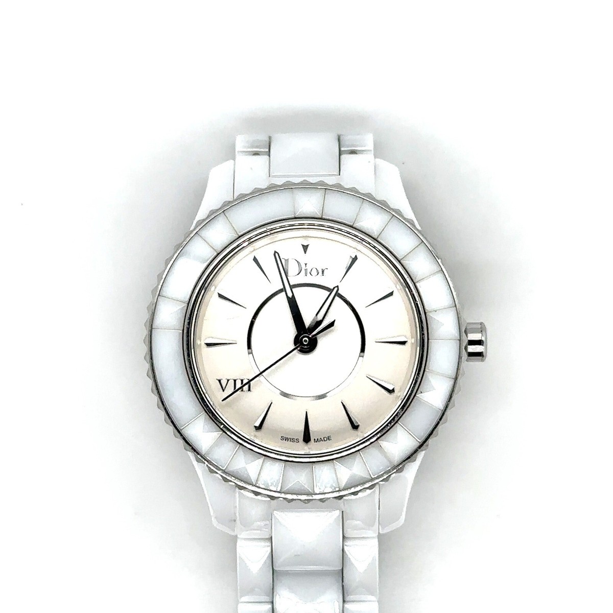 Christian Dior VIII CD1231E2C001 White Ceramic 33mm Womens Watch