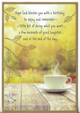 NEW DaySpring Card apx 5.5x8 Hope God Blesses You With a Birthday to Enjoy