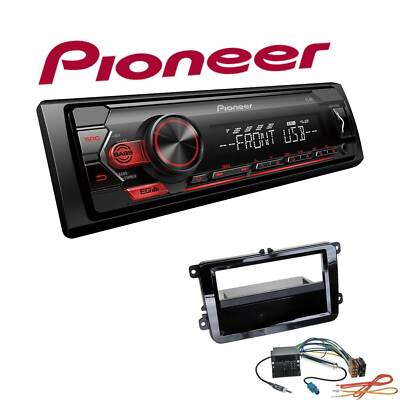 Pioneer 1-DIN Autoradio USB AUX Android Set für Volkswagen VW Golf V piano black