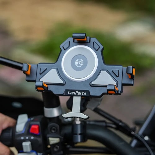Motorcycle Phone Mount Fork Stem 15W Wireless Charging 36W Fast Wired Charging - 第 5/18 張圖片