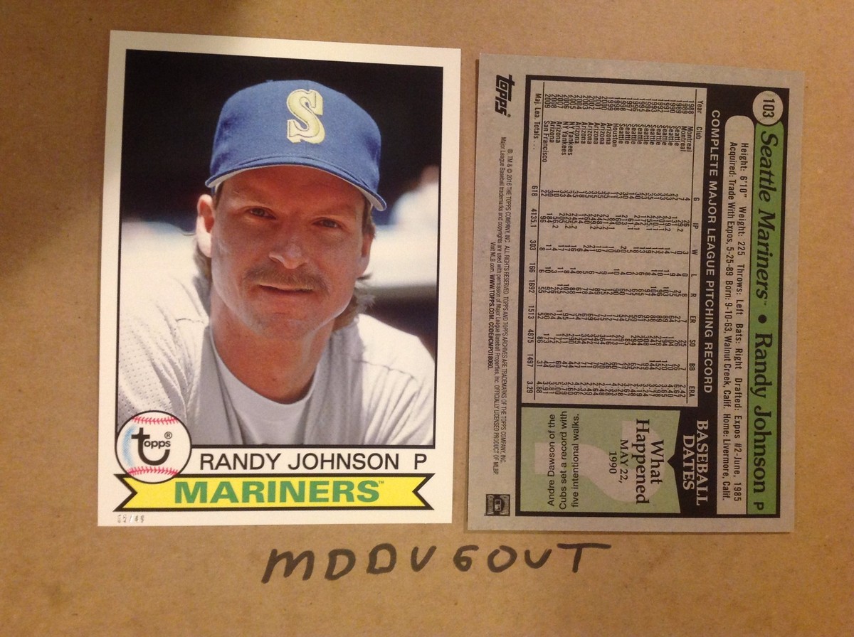 RANDY JOHNSON #103 Mariners Ace HOF MVP 2016 Topps Archives 1979