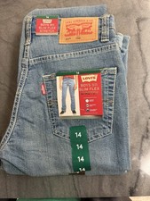 Levi's 511 Slim Flex Stretch Adjustable Waist Boys Jeans 14 REG Blue Comfort