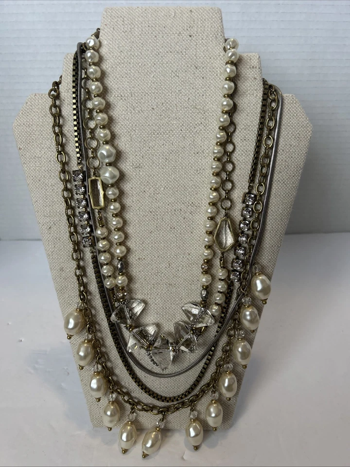 SILPADA K R KR KELSEY & RYANE PRÁCTICO COLLAR CAPAS CRISTAL LATÓN