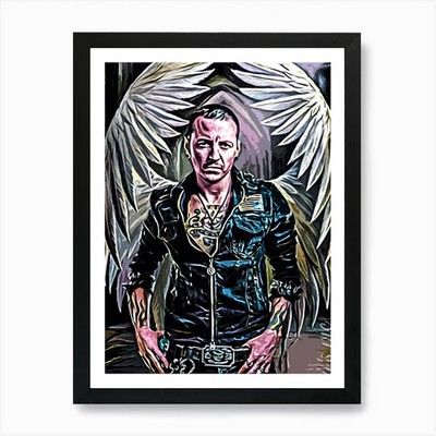 Engelsflügel Chester Bennington Kunst Gerahmtes Wandbild Poster Leinwanddruck Bild