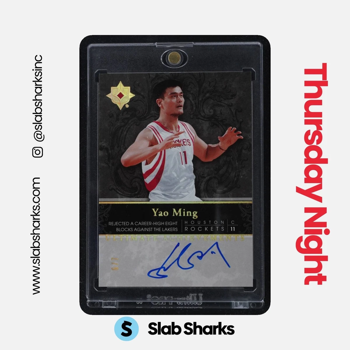 Yao Ming Basketball Autographed ungraded Sports Trading Cards
