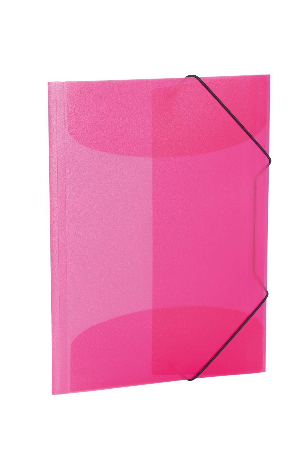 HERMA Elastic Folder Translucent in Pink, A3, Sturdy Plastic, with 3 Inner Flaps