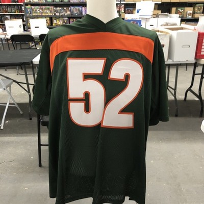 Denzel Perryman Signed Custom Green #52 Jersey JSA COA Miami Hurricanes