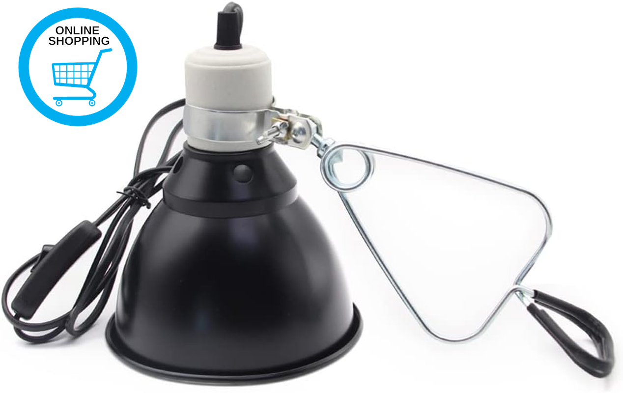 Reptile Pet Heat Lamp Holder Lampshade with Clip for UVA/UVB Bulb, 300 Watt Rept