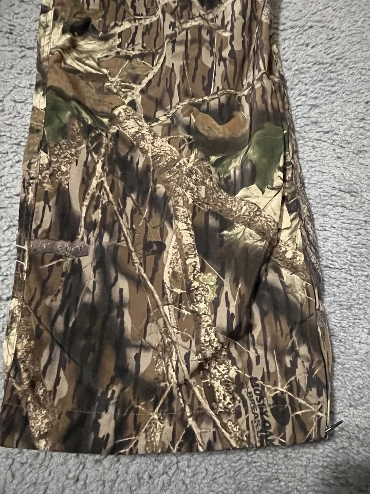 VTG Mossy Oak Hunting 2 Piece Lg Vest - Nylon Pants Men's XL Break Up Camouflage - Image 3 of 4
