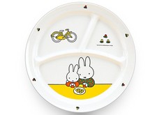 Plastic Industry Children's Tableware Miffy Round Three-Divided Diameter 23cm