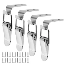 4 Pack 90 Degree Spring Loaded Tool Box Latch Toggle Catch Lock for Case Box