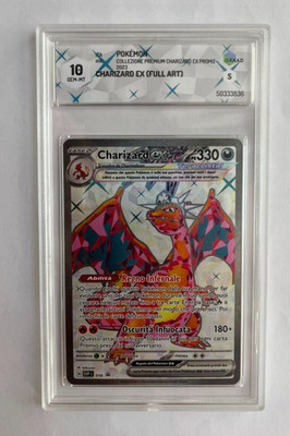 Pokémon Charizard ex SVP056 Full Art Promo ITA GRAD 10 Gem Mint PSA Ready