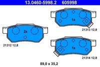 ATE Bremsbelagsatz, Scheibenbremse 13.0460-5998.2 FüR Rover Honda MG