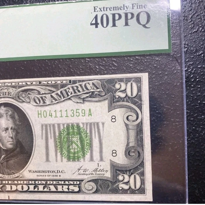 1928-B $20 St. Louis FRN PCGS 40 PPQ DGS Gold on Demand Fr.2052‑H Scarce - Image 3 of 4