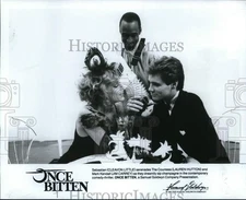 1985 Press Photo Lead Actors in Scene from Film "Once Bitten" - pip23565