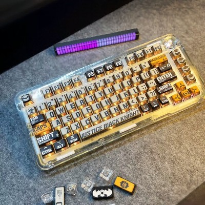 Black and White   PBT All Sides Transparency Keycaps ASA Height 120 Keys *hu