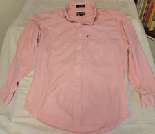 Chaps Ralph Lauren Mens Cotton Pink 16 34/35 Long Sleeve Button downOxford style
