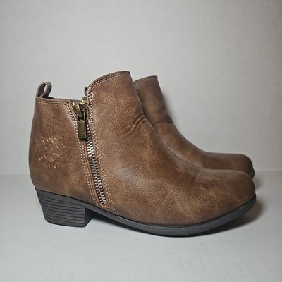Girls Lucky Brand Ankle Boots Size 3 Side Zip Kids Booties