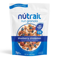 NuTrail Keto Nut Granola Blueberry Cinnamon No Sugar Added 11 oz Gluten Free