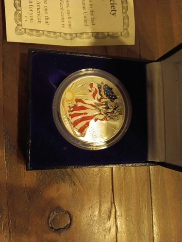 1999 American Eagle Walking Liberty $1 Silver Dollar 1 oz 999 Color Uncirculated