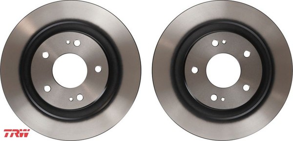 2X Bremsscheibe TRW DF7276 2 Bremsscheiben Vorderachse Vorne FüR Mitsubishi-image