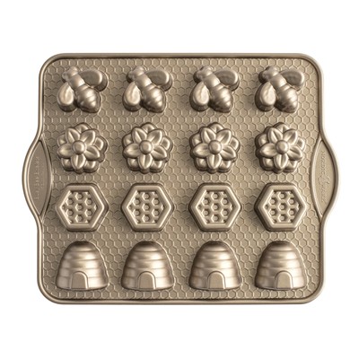 Nordic Ware Busy Bee Bitelet Pan, Toffee, 1.75 Cups