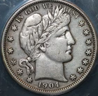 1904 Barber Half Dollar - ANACS EF40 Details - Sharp High-Grade - Cert #7870384