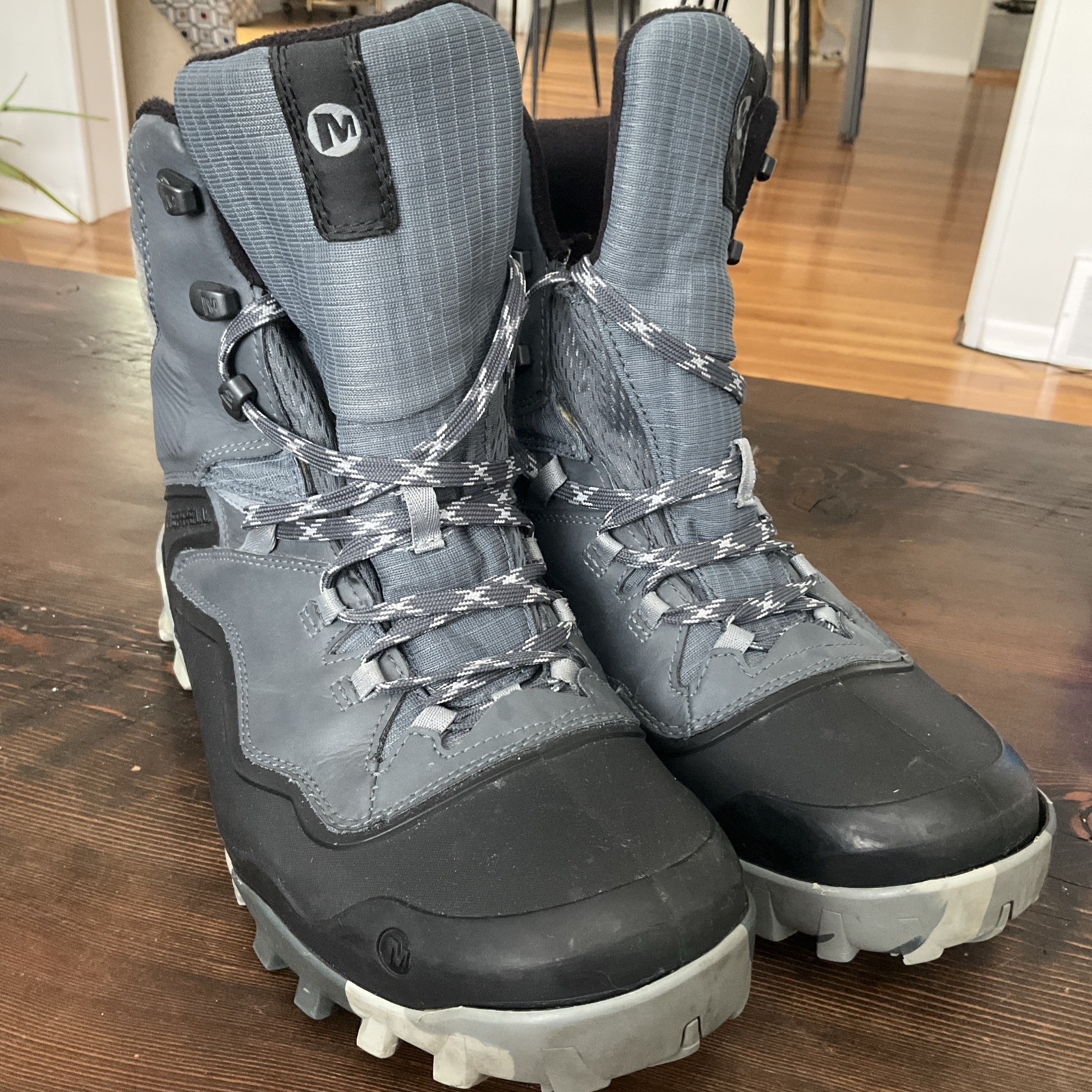 Merrell Fraxion Shell Men's Insulated Winter Boots US Size 10 Grey