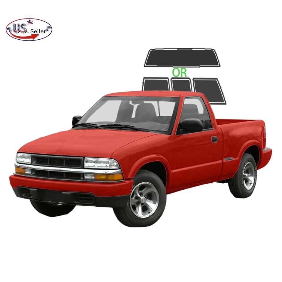 Kit de película de tinte de ventana de 2 capas precortada para Chevy S10 1994-2004 cabina regular Foto 3 de 4