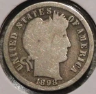 Silver Dime - Barber - 1898 [602]