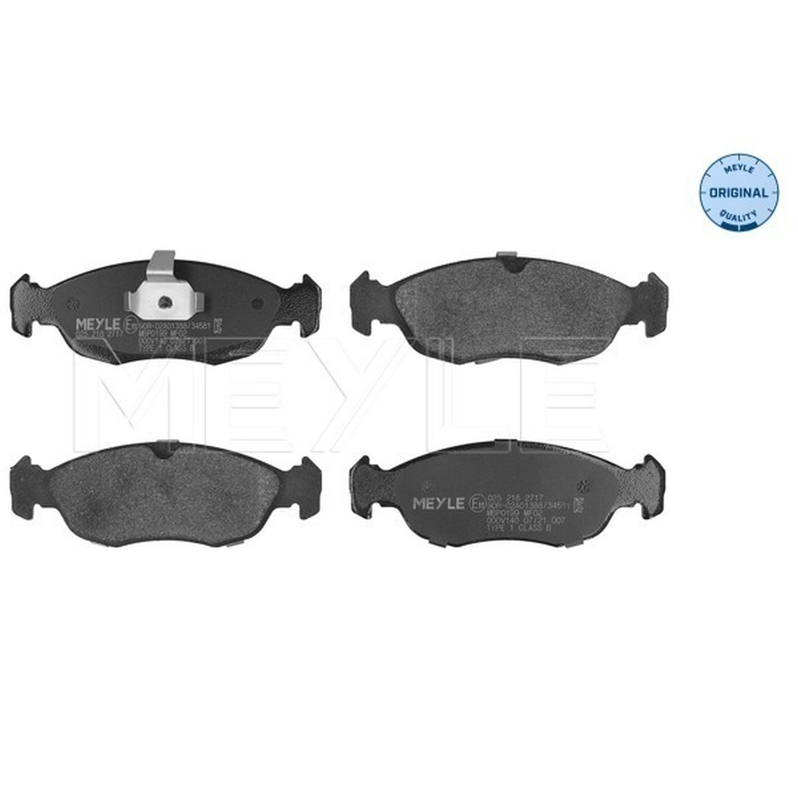 1x ORIGINAL® Meyle Bremsbelagsatz, Scheibenbremse Vorne für Citroën SAXO
