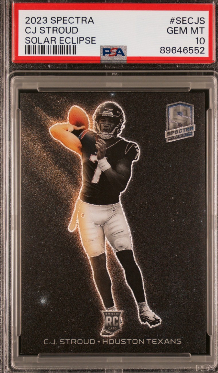 2023 Panini Spectra #SECJ5 CJ Stroud Solar Eclipse Rookie Rc SSP Case Hit PSA 10