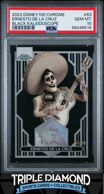 2023 Topps Chrome Disney 100 #63 Ernesto De La Cruz Black #06/10 PSA 10 A156