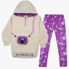Disney Minnie Mouse 2pc Set Hoodie, Leggings Size Mediums 8
