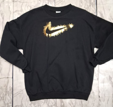 Nike Black Gold Crewneck Sweatshirt Women's Size XL
