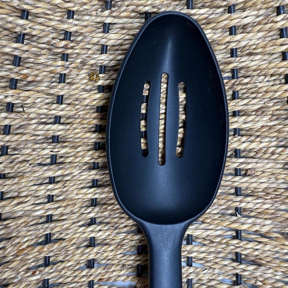 Pampered Chef Black Nylon Slotted Serving Spoon #2336 Heat Resistant 13" - Image 2 of 4