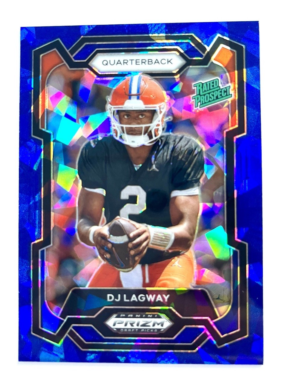 2024 Prizm Draft Picks DJ LAGWAY /99 SP Florida Gators QB Blue Ice Color Match