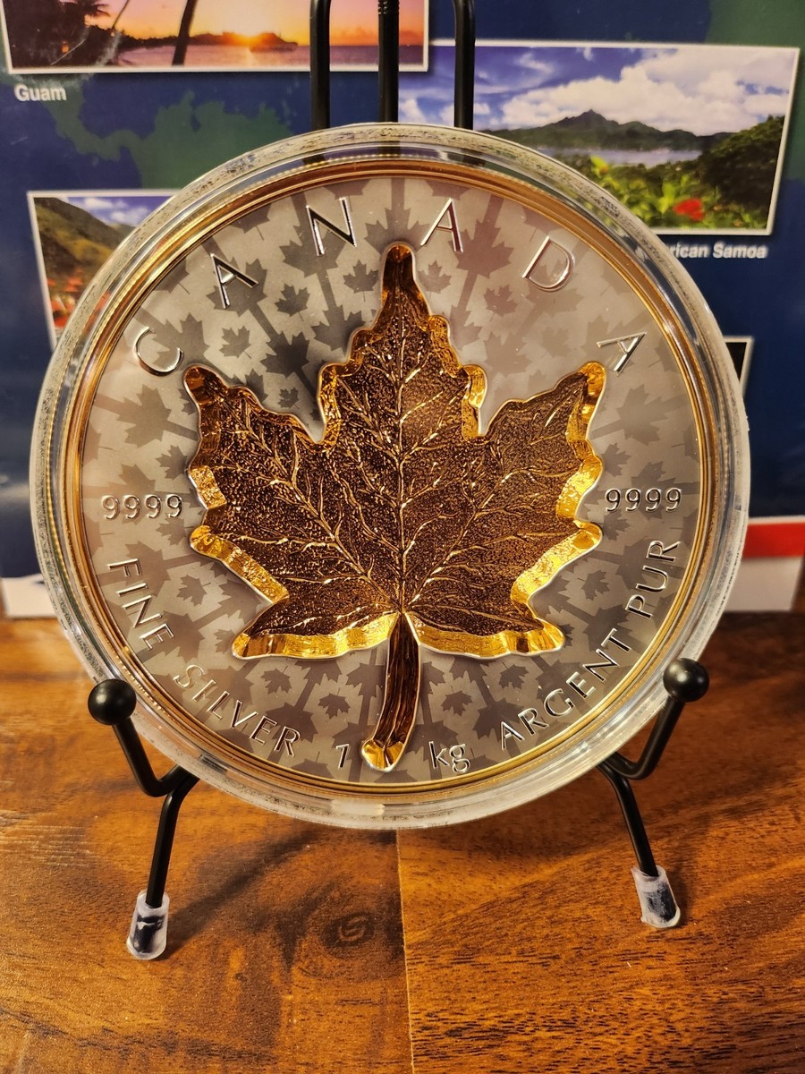 2024 1 kg Canada Super Incuse Maple Silver Proof Mintage 500 Only