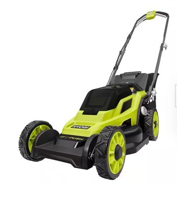 RYOBI Lawn Mower USED 18V 13in Push Lawn Mower W/ Bag (Tool Only)